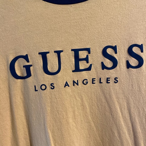 Guess Los Angeles Mens Yellow T-shirt Large - Picture 8 of 9